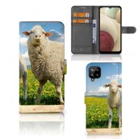 Samsung Galaxy A12 | Telefoonhoesje | Met pasjeshouder | Schaap en Lammetje