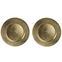 Othmar Decorations Diner onderborden - 12x - goud - 33 cm - kunststof
