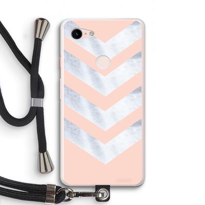 Marmeren pijlen: Pixel 3 XL Transparant Hoesje met koord