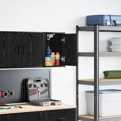 Garagewandkast spaanplaat zwart
