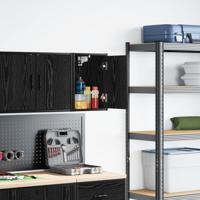 Garagewandkast spaanplaat zwart