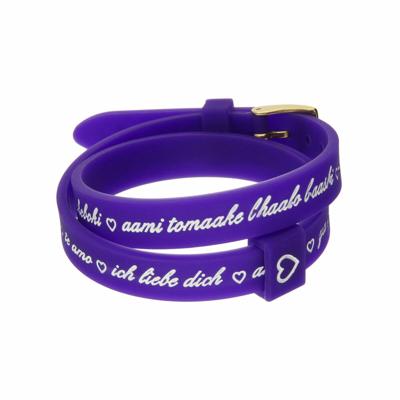 il mezzometro I LOVE YOU GOLD - BRACCIALE IN SILICONE/SILICONE BRACELET Dames armband