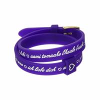 il mezzometro I LOVE YOU GOLD - BRACCIALE IN SILICONE/SILICONE BRACELET Dames armband - thumbnail