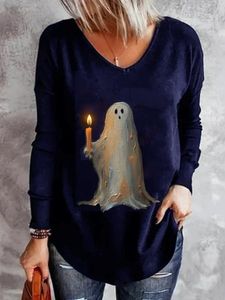 Loose V Neck Halloween Casual T-Shirt