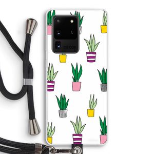 Sanseveria: Samsung Galaxy S20 Ultra Transparant Hoesje met koord