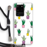 Sanseveria: Samsung Galaxy S20 Ultra Transparant Hoesje met koord