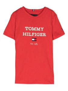 Tommy Hilfiger Junior t-shirt en coton à logo imprimé - Rouge