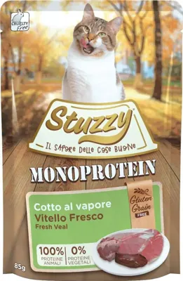 Stuzzy graanvrij kattenvoer monoprotein kalf 85g