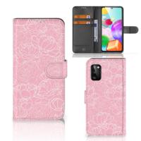 Samsung Galaxy A41 Hoesje White Flowers Samsung Galaxy A41 Hoesje White Flowers