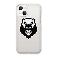 Angry Bear (white): iPhone 13 mini Transparant Hoesje