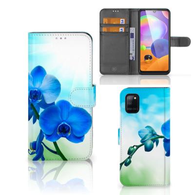Samsung Galaxy A31 Hoesje Orchidee Blauw - Cadeau voor je Moeder