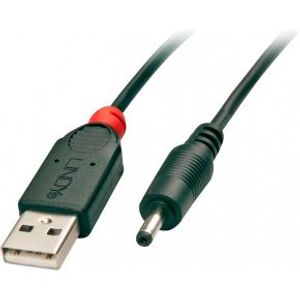 Lindy USB - DC, 1.5m Zwart 1,5 m USB A EIAJ-01 (2.5 mm, 0.7 mm)