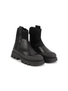 Dkny Kids bottines à bande logo - Noir