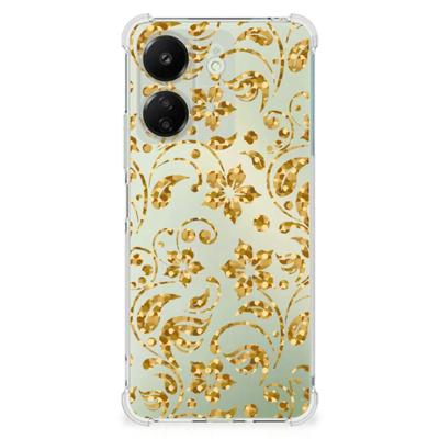 Xiaomi Redmi 13C 4G Case Gouden Bloemen
