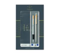 Balpen en vulpen Parker Jotter stainless steel GT medium - thumbnail