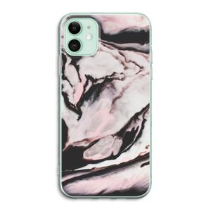 Roze stroom: iPhone 11 Transparant Hoesje