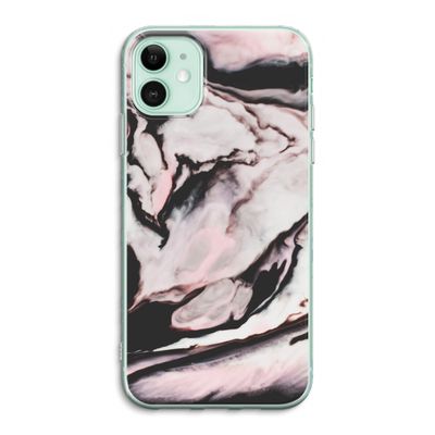 Roze stroom: iPhone 11 Transparant Hoesje