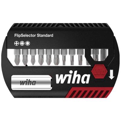 Wiha Bitsatz FlipSelektor Standard 13tlg+Halter 1/4Torx+PH+PZ 39040 Bitset 13-delig Kruiskop Phillips, Kruiskop Pozidriv, Torx Incl. bithouder