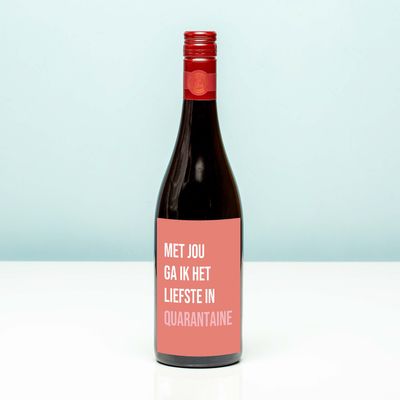 Wijnfles Quarantaine - Rood (Merlot)