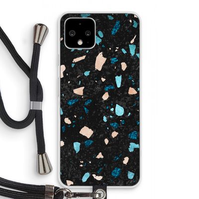 Terrazzo N°11: Pixel 4 Transparant Hoesje met koord