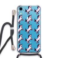 Musketon Unicorn: iPhone XR Transparant Hoesje met koord