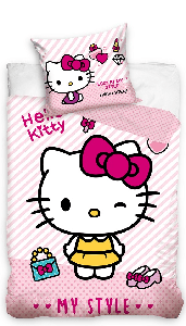 Hello Kitty Dekbedovertrek Look at my style 140 X 200 cm - 70 x 90 cm - Katoen