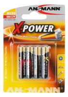 Ansmann X-Power Alkaline batterij micro AAA / LR03 | 4 stuks - 5015653 - 5015653 - thumbnail