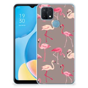 OPPO A15 TPU Hoesje Flamingo