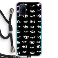 Eye pattern #3: Oppo A52 Transparant Hoesje met koord