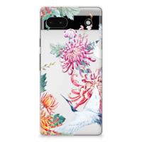 Google Pixel 6A | TPU Hoesje | Bird Flowers