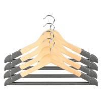 Kledinghangers Nordic - grijs - 8x stuks - hout