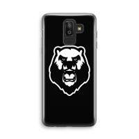 Angry Bear (black): Samsung Galaxy J8 (2018) Transparant Hoesje - thumbnail