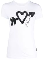 Philipp Plein t-shirt à ornements en cristal - Blanc