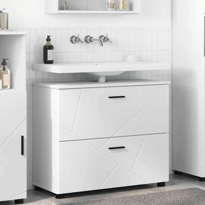 Badkamer Kast met lade Wit 76,5 x 35 x 64 cm Bewerkt hout