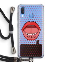 Yolo Denise: Samsung Galaxy A40 Transparant Hoesje met koord