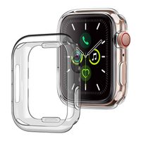 Basey Apple Watch 7 (41 mm) Hoesje Siliconen Hoes Case Cover -Transparant