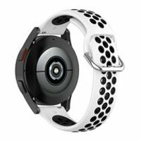 Huawei Watch GT 3 Pro - 43mm - Siliconen sportbandje met gesp - Wit + zwart - thumbnail