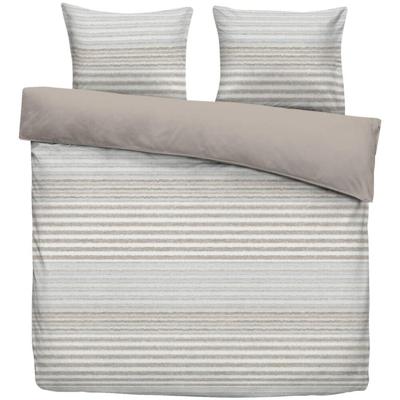 2e Halve Prijs Leen Bakker - Dekbedovertrek Hidde - Beige/blauw - 200x220 Cm - Polyester - Beige#Blauw