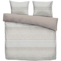 2e Halve Prijs Leen Bakker - Dekbedovertrek Hidde - Beige/blauw - 200x220 Cm - Polyester - Beige#Blauw