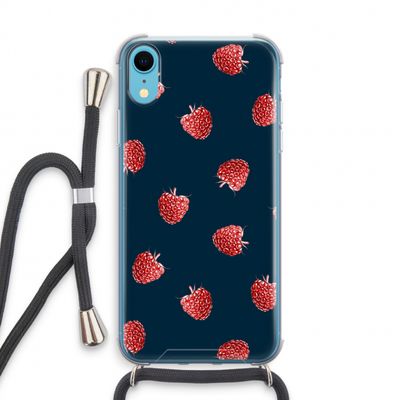 Framboosjes: iPhone XR Transparant Hoesje met koord