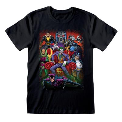 T-Shirt met Korte Mouwen DC Comics Villains Zwart Unisex - Maat: L