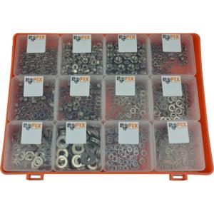 Bofix sorti 12dlg. ringen + moeren rvs
