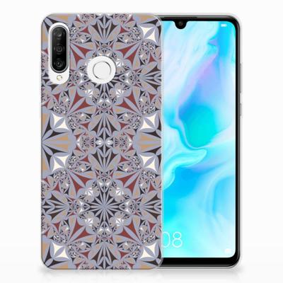 Huawei P30 Lite | TPU | Siliconen hoesje | Flower Tiles