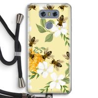 No flowers without bees: LG G6 Transparant Hoesje met koord