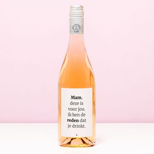 Wijnfles Jij bent de reden dat ze drinkt - Rosé (Blush Rosé)