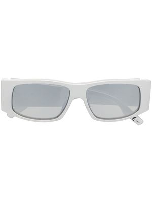 Balenciaga Eyewear lunettes de soleil LED à monture carrée - Argent