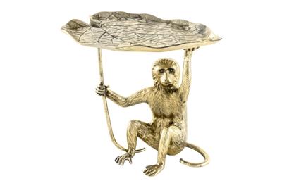 Side table WILDLIFE MONKEY 55cm antique goud - 44835