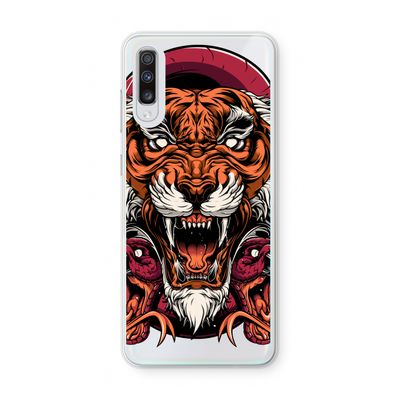 Tiger and Rattlesnakes: Samsung Galaxy A70 Transparant Hoesje