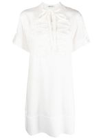 Ports 1961 robe froncée à col noué - Blanc