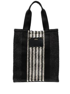 ISABEL MARANT stripe-panel tote bag - Noir